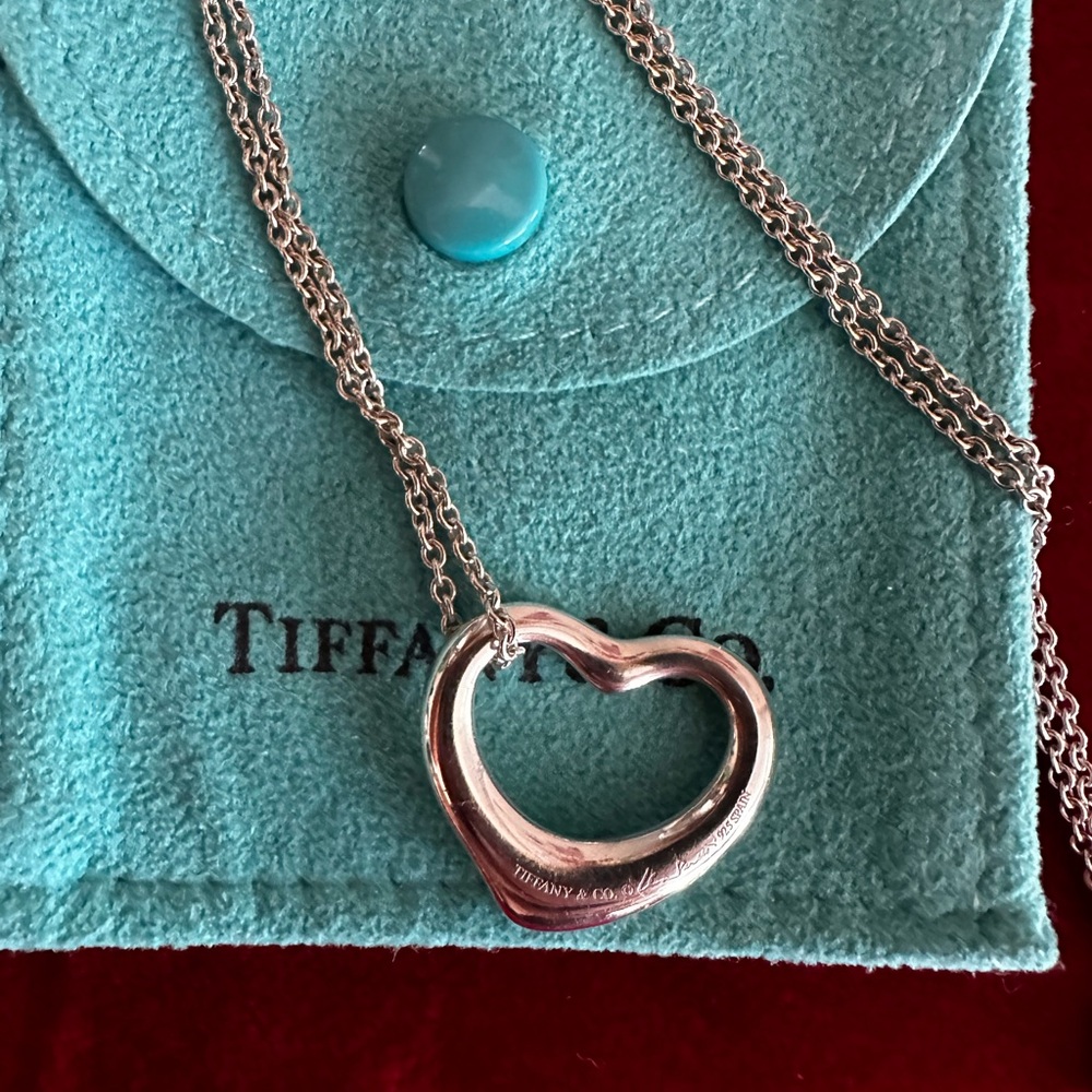 Tiffany & Co open heart necklace